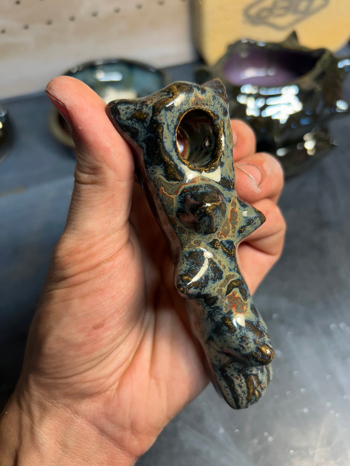 Spiky Jasper Pipe