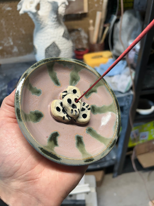 Lavender Skullstack Incense Holder