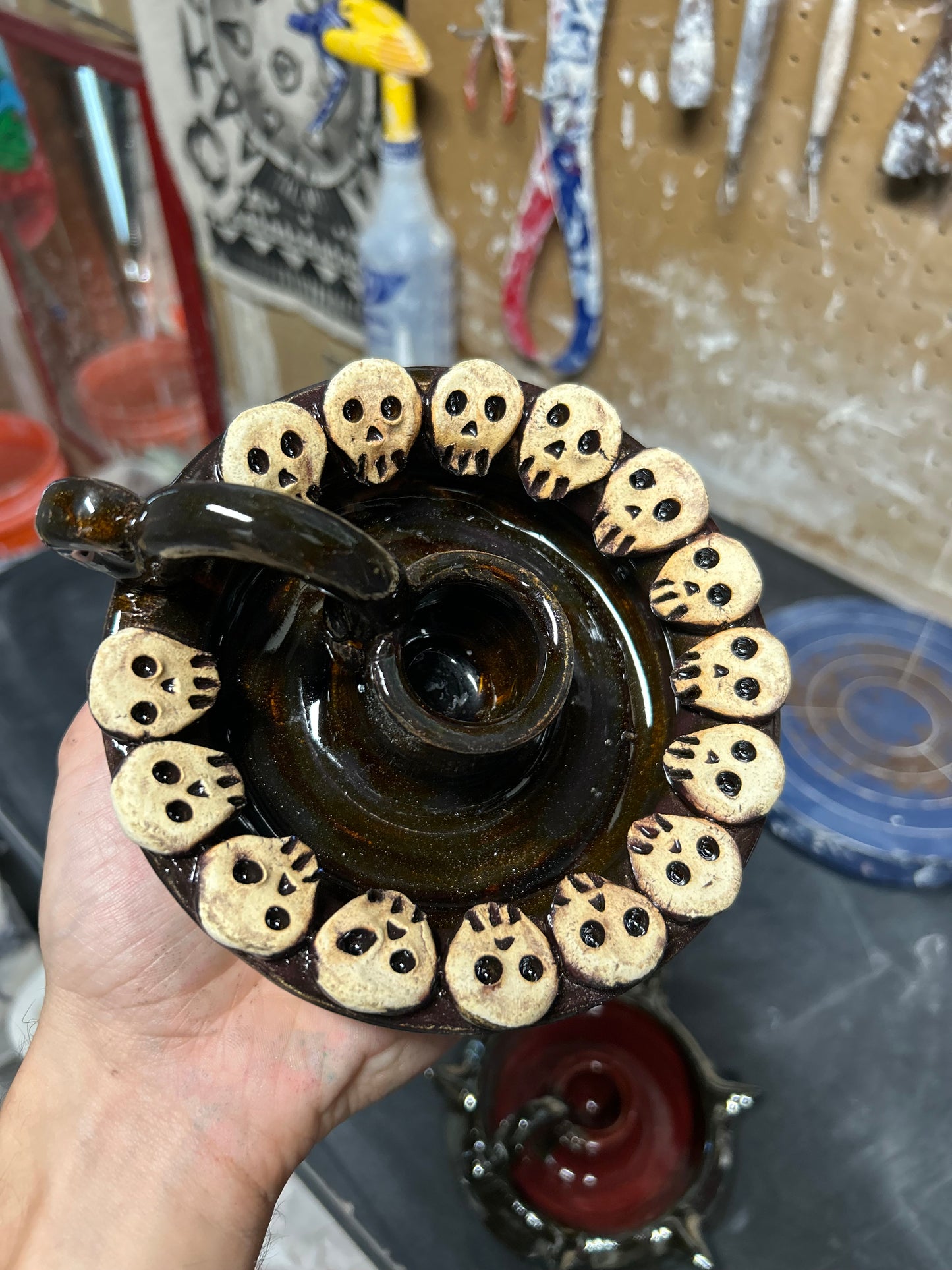 Skull Gala Candleholder