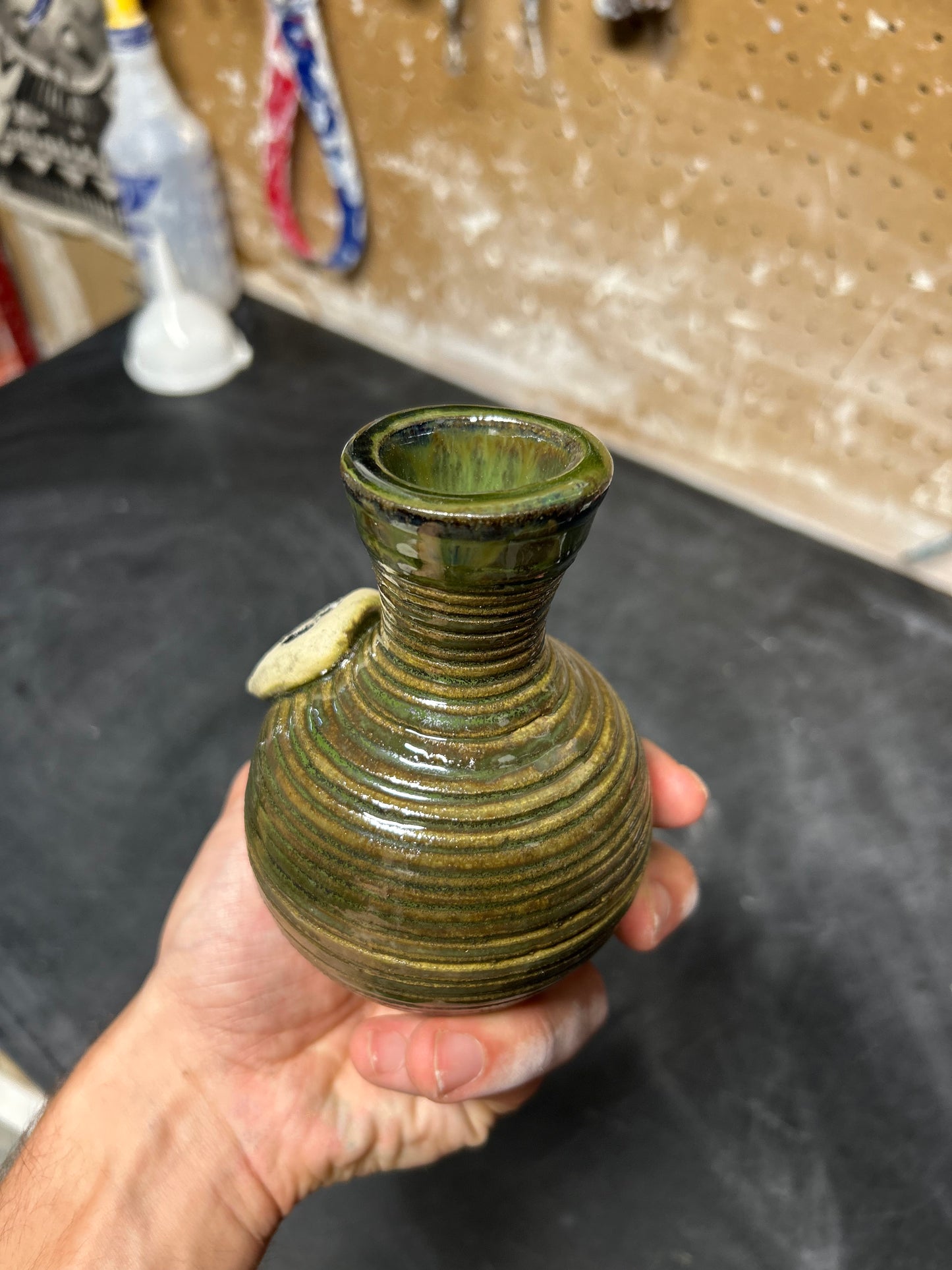 Green Skull Vase