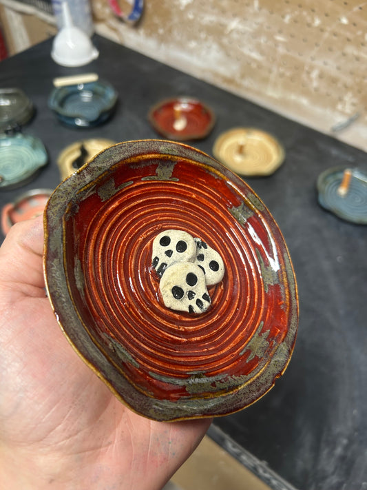 Red Skullstack Ashtray