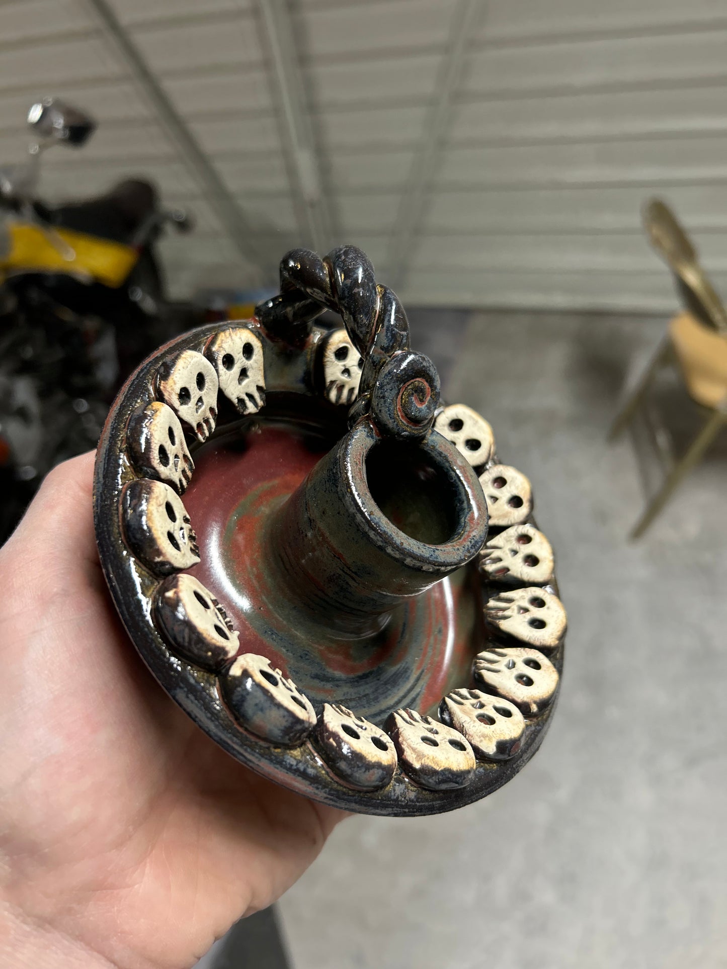 Skull Gala Candleholder