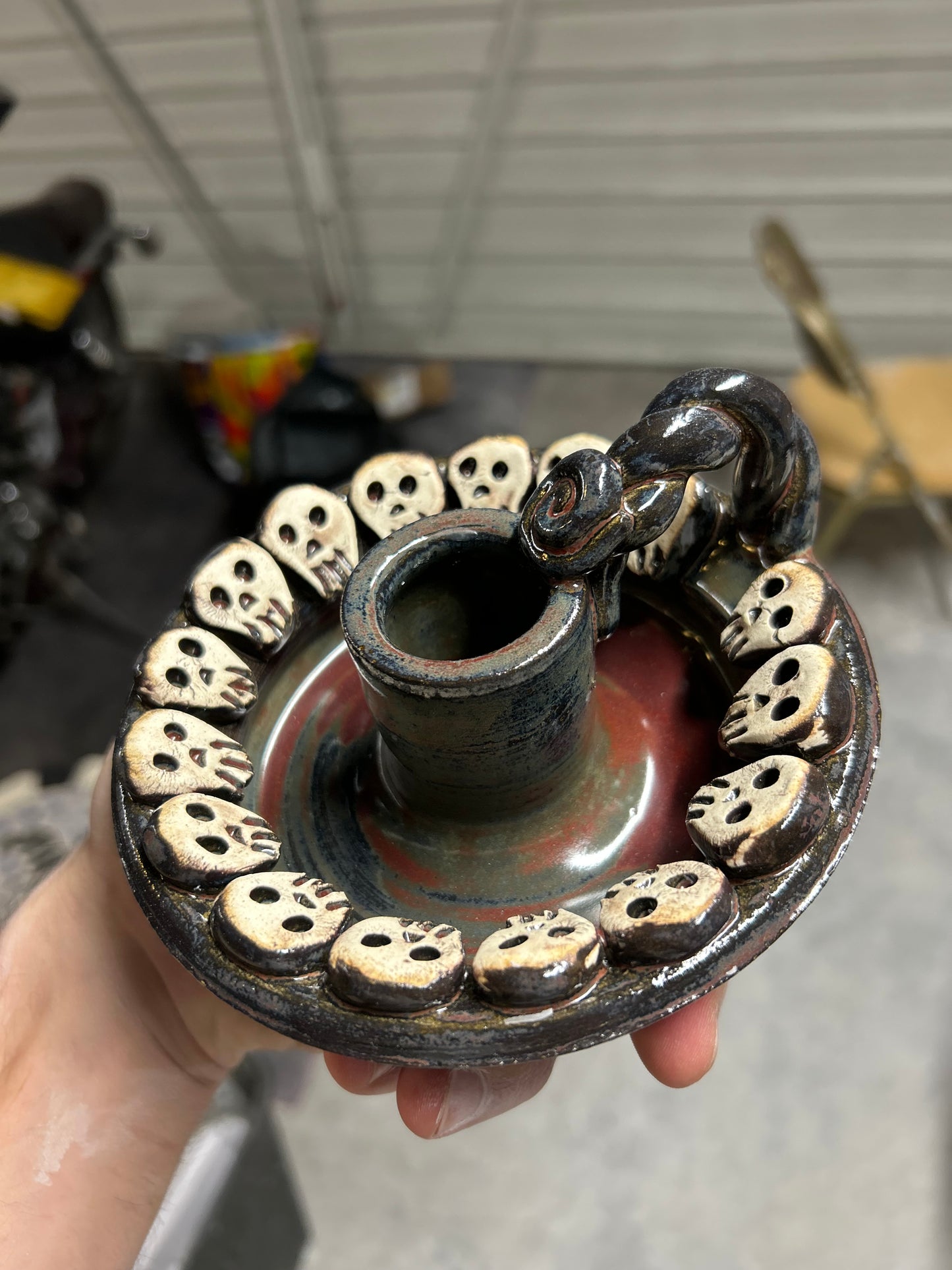 Skull Gala Candleholder