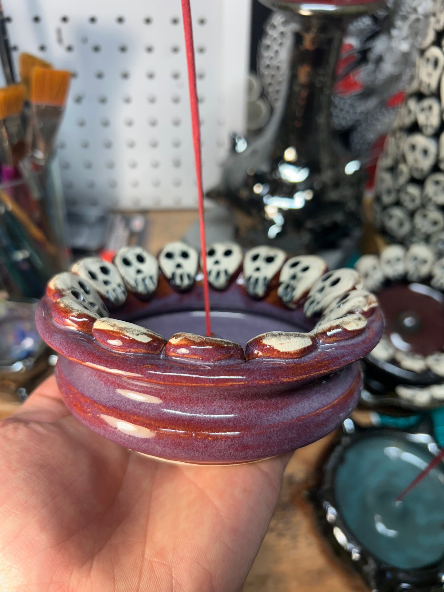 Skull Gala Incense Holder 1