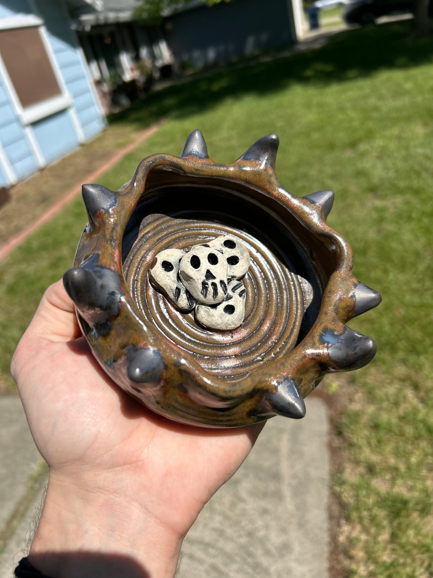 Copper Skull Stack Ashtray
