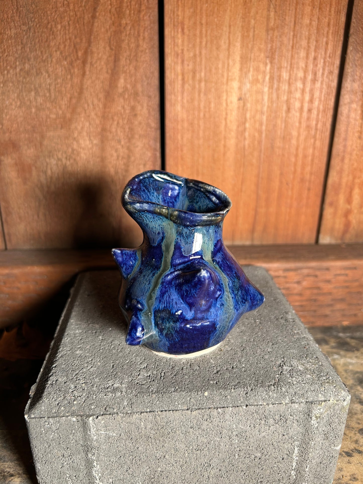Mini Abstract Blue Vase