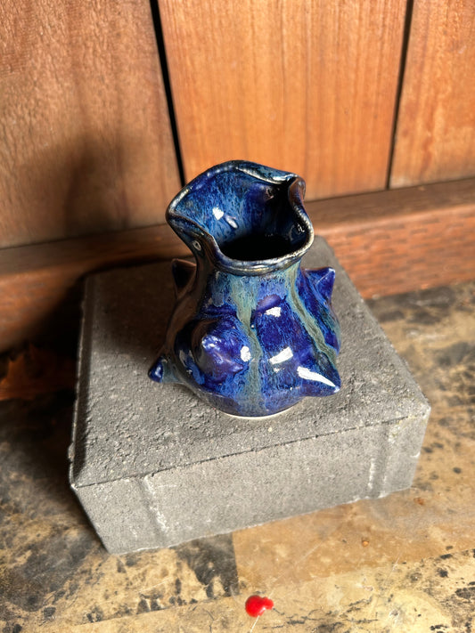 Mini Abstract Blue Vase