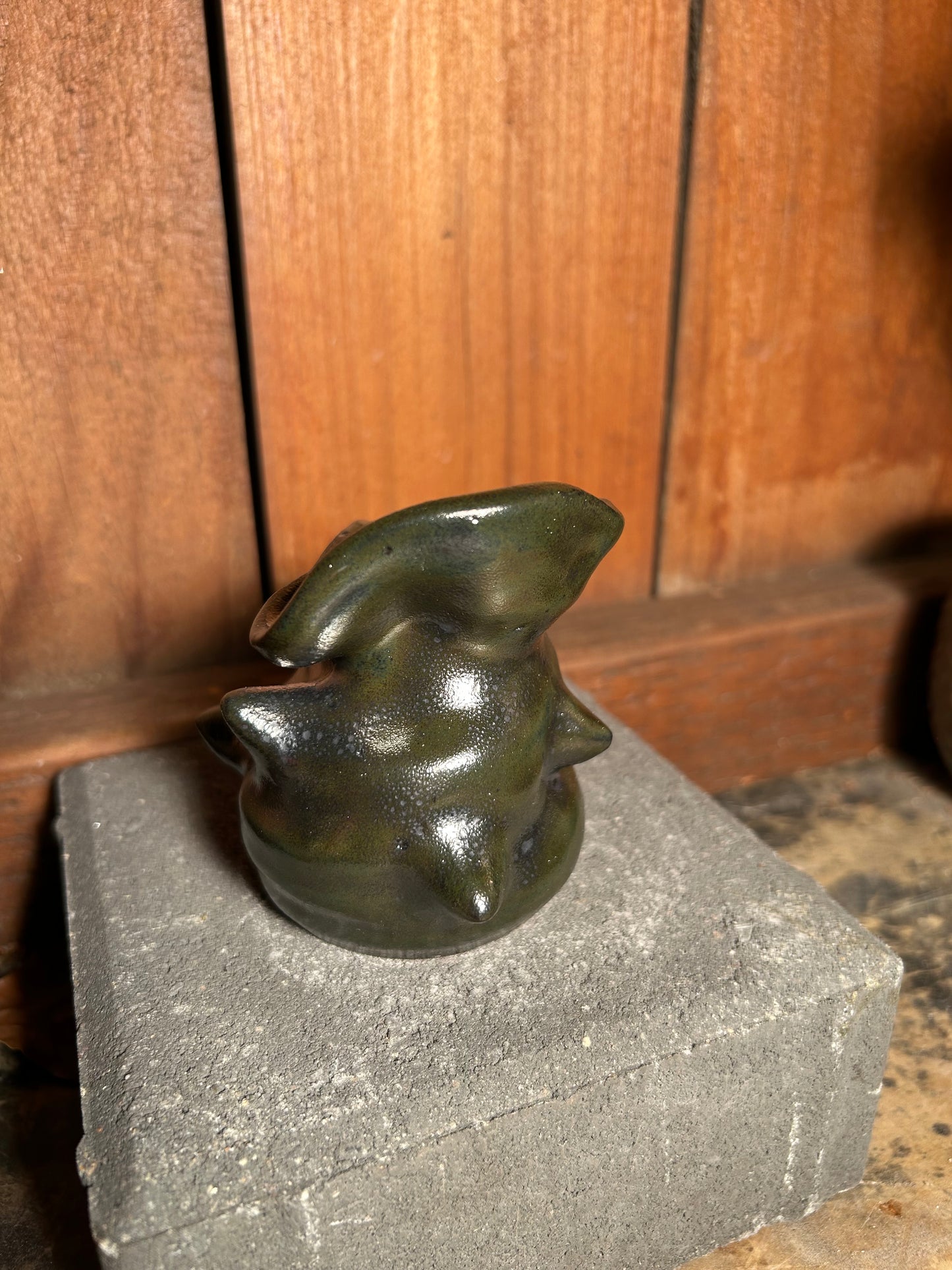 Metallic Green Mini Vase