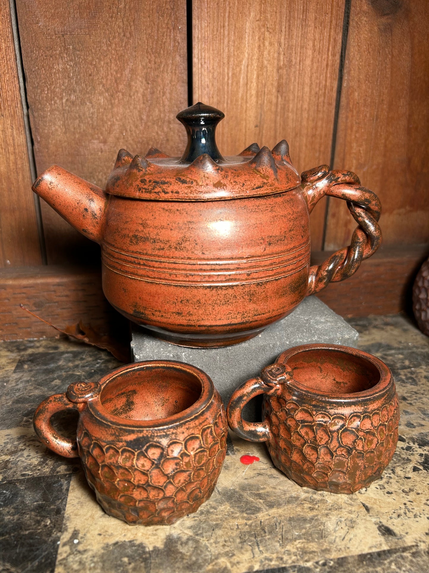 Copper Teapot Set