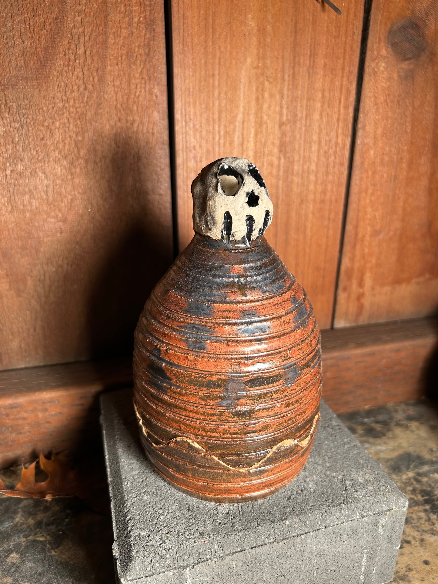Copper Skull Incense Holder