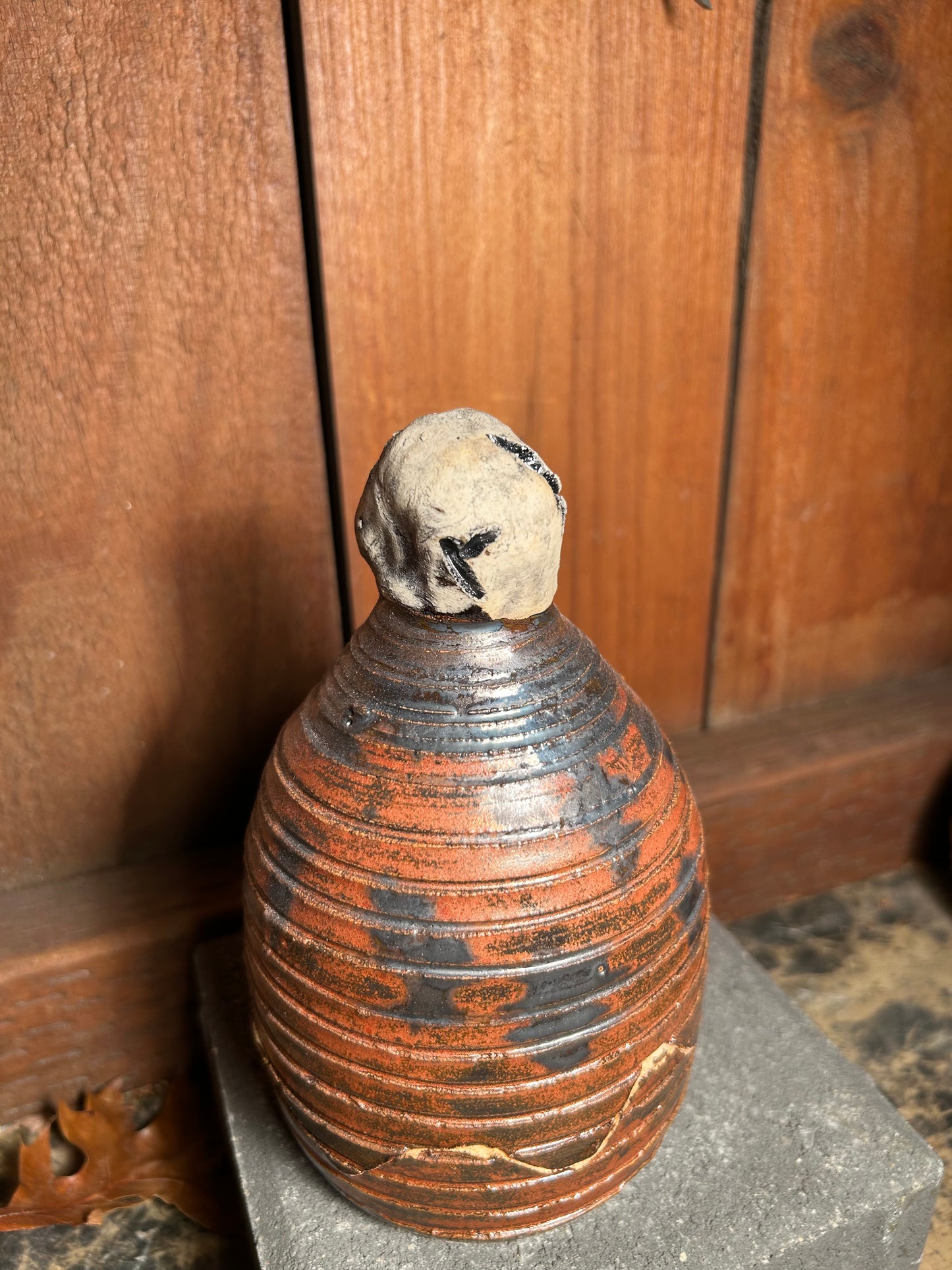 Copper Skull Incense Holder