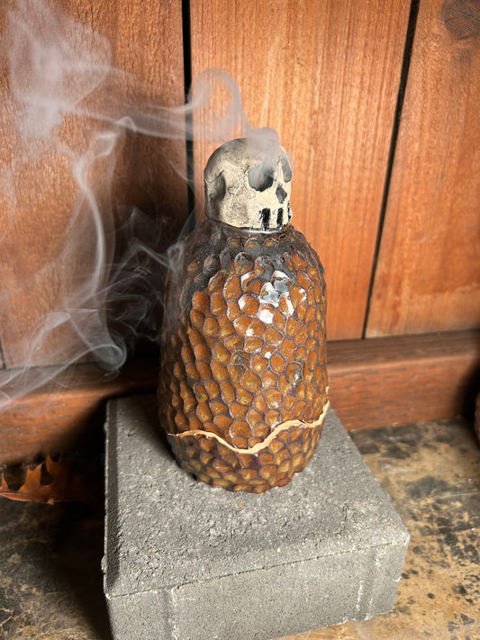 Scaled Skull Incense Holder