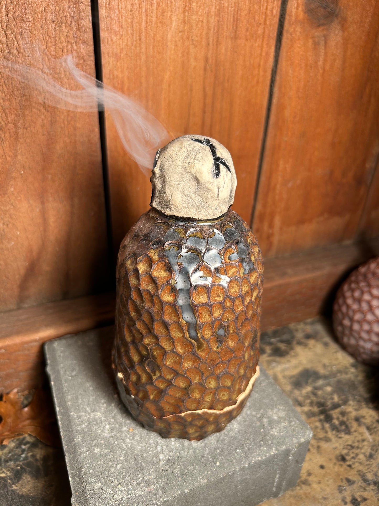 Scaled Skull Incense Holder