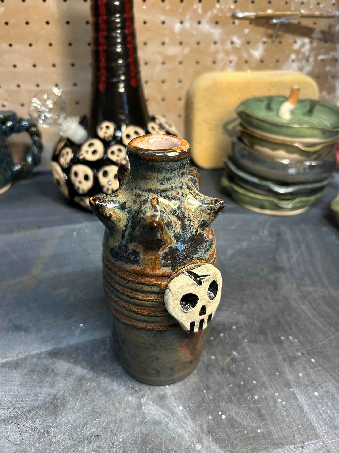 Jasper Skull Bottle