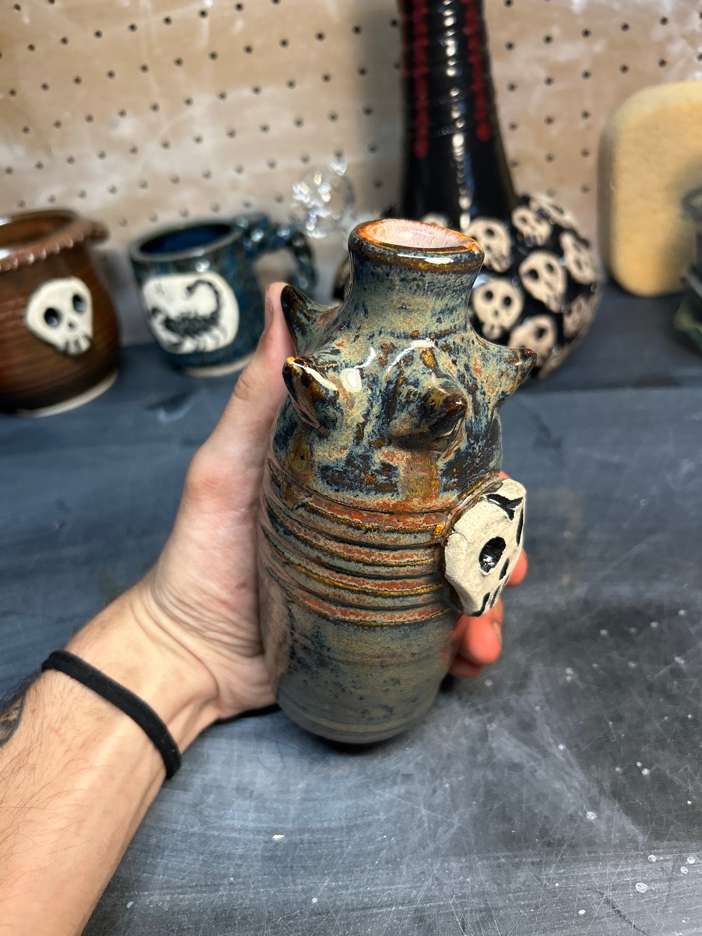Jasper Skull Bottle
