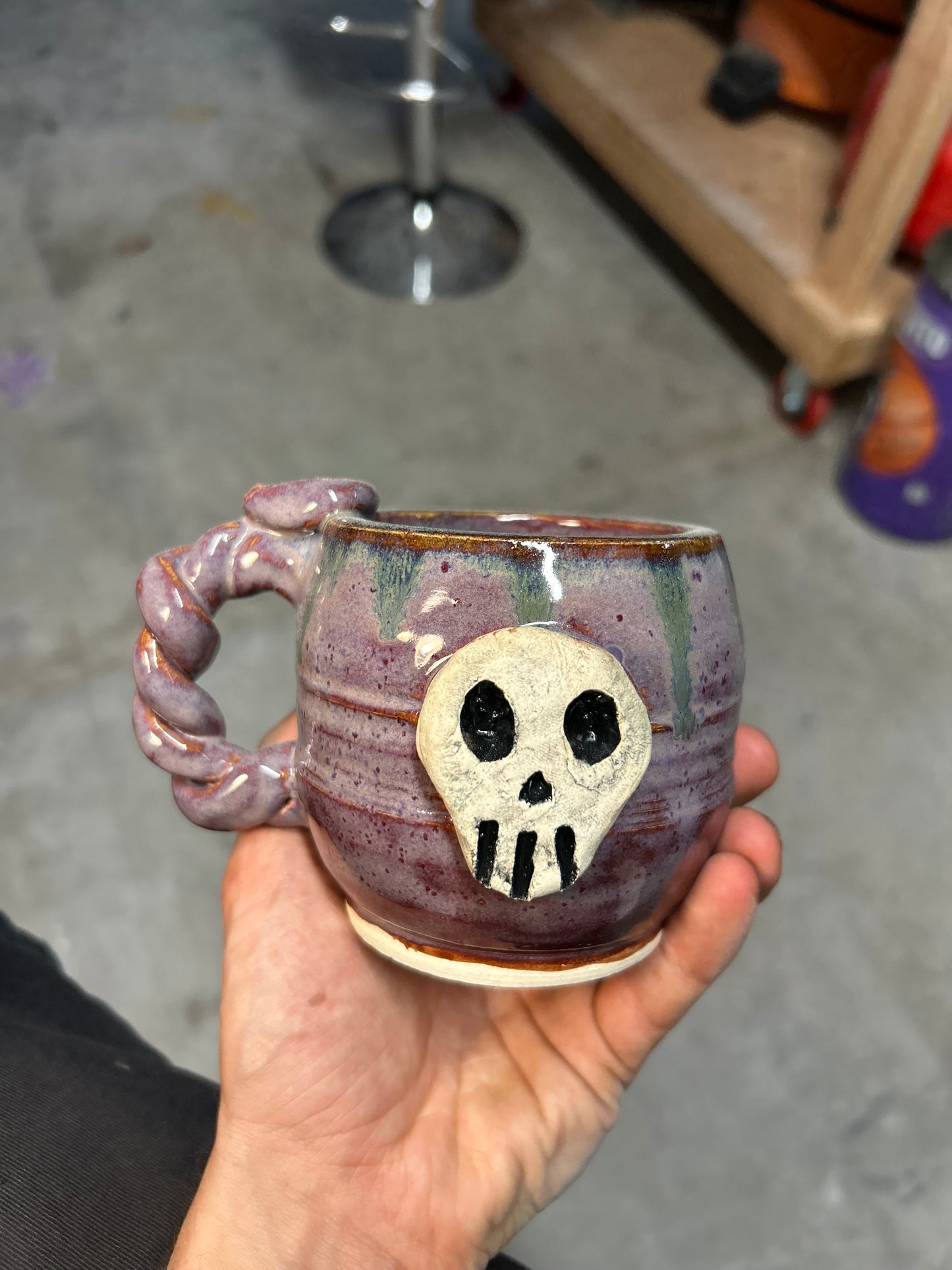 Purple Skull Mug