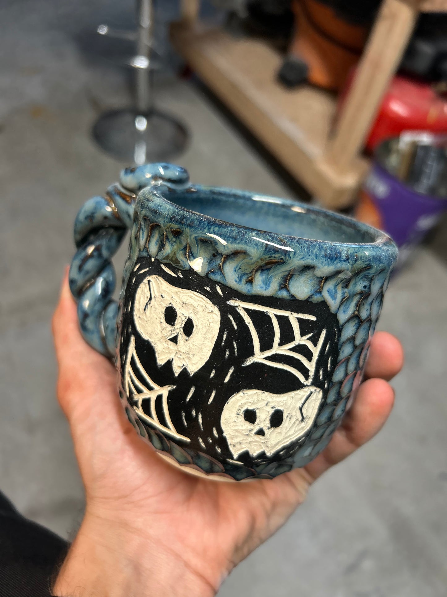 Double Skull Mug