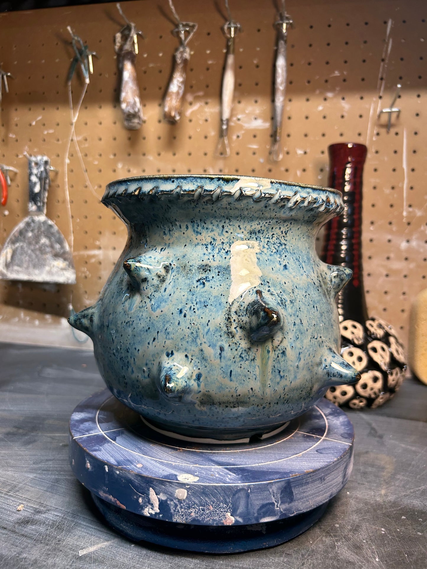 Spiky Blue Planter